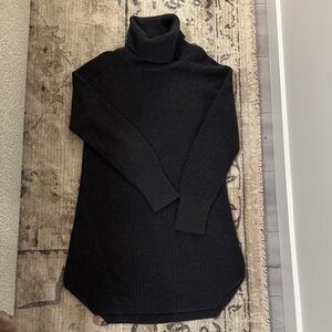 Wilfred Charcoal Turtleneck Sweater Dress